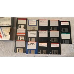 13+ Vintage PC Floppy Disk and CDs. Various Applications